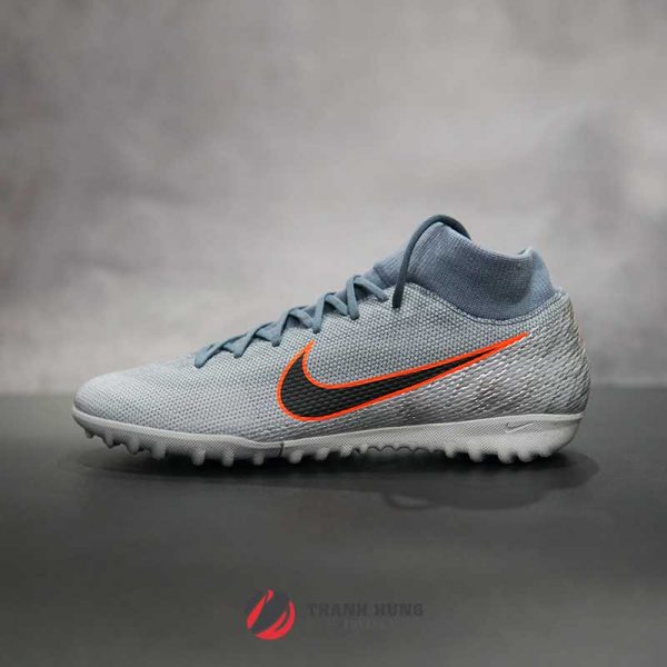 NIKE MERCURIAL SUPERFLY 6 ACADEMY TF - AH7370-408 - XÁM TRO/ ĐEN - Già -  Giày đá banh chính hãng