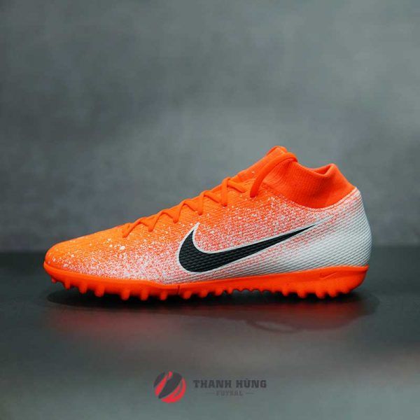 NIKE MERCURIAL SUPERFLY 6 ACADEMY TF - AH7370-801 - CAM/ TRẮNG - Giày -  Giày đá banh chính hãng