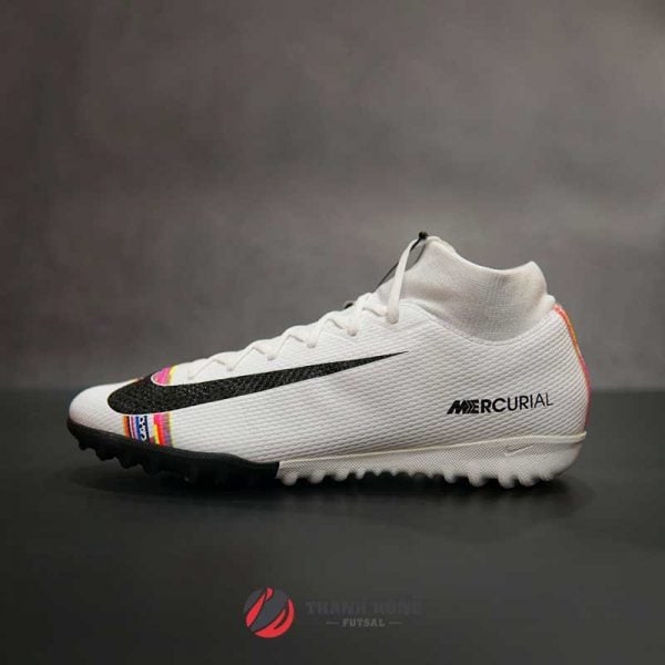 NIKE MERCURIAL SUPERFLY 6 ACADEMY TF - AJ3568-109 - TRẮNG/ ĐEN - Giày -  Giày đá banh chính hãng