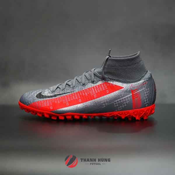 NIKE MERCURIAL SUPERFLY 7 ELITE TF – AT7981-906 – XÁM BẠC/ĐỎ