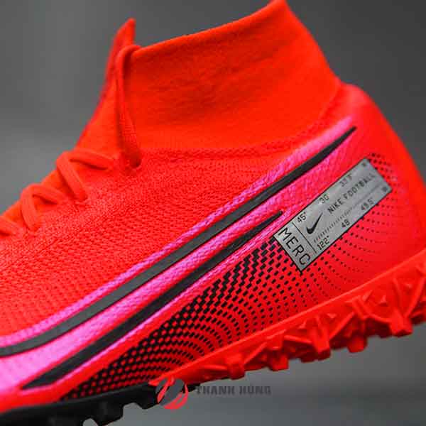 NIKE MERCURIAL SUPERFLY 7 ELITE TF - AT7981 - 606 - ĐỎ HỒNG/ ĐEN