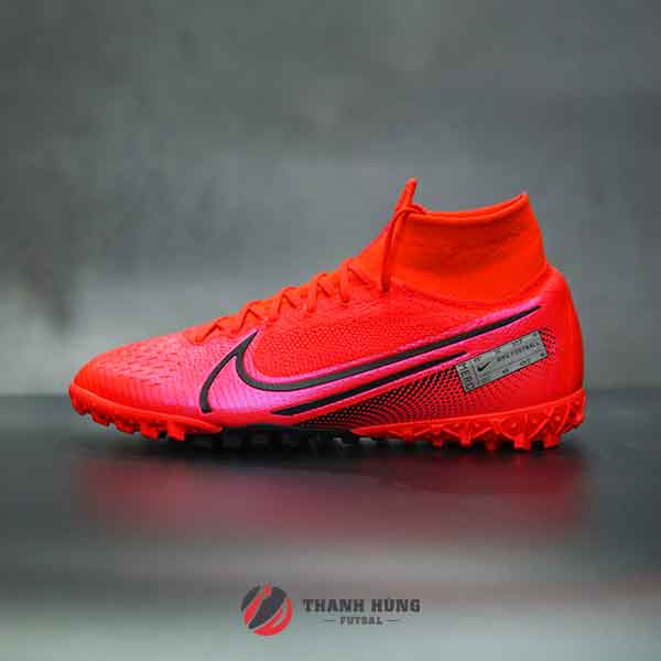 NIKE MERCURIAL SUPERFLY 7 ELITE TF - AT7981 - 606 - ĐỎ HỒNG/ ĐEN - Già -  Giày đá banh chính hãng