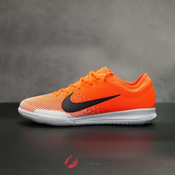 NIKE MERCURIAL VAPORX 12 PRO IC - AH7387 - 801 - TRẮNG/ CAM - Giày bón -  Giày đá banh chính hãng