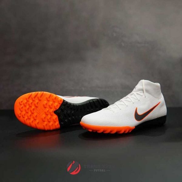 NIKE MERCURIALX SUPERFLYX 6 ACADEMY TF - AH7370-107 - TRẮNG/ CAM - Già -  Giày đá banh chính hãng