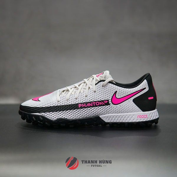 NIKE REACT PHANTOM GT PRO TF – CK8468-160 – TRẮNG/ĐEN/HỒNG