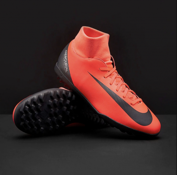 NIKE SUPERFLY 6 CLUB CR7 TF - AJ3570-600 - ĐỎ/ĐEN - Giày bóng đá chính -  Giày đá banh chính hãng