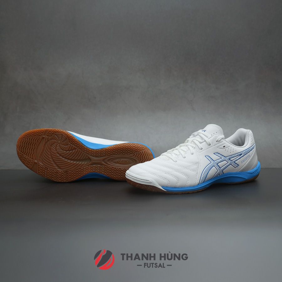 ASICS CALCETTO WD 9 WIDE IC - 1113A037-101 - TRẮNG/XANH