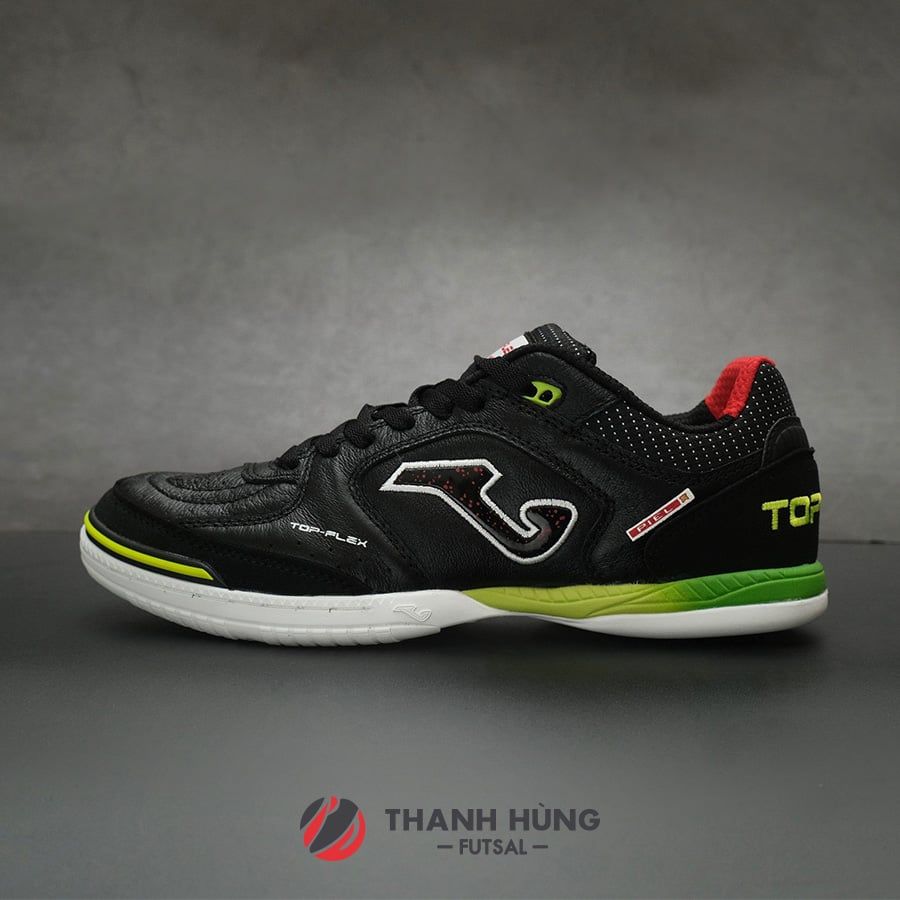 JOMA TOP FLEX LEATHER IN 2401 - ĐEN/XANH NEON