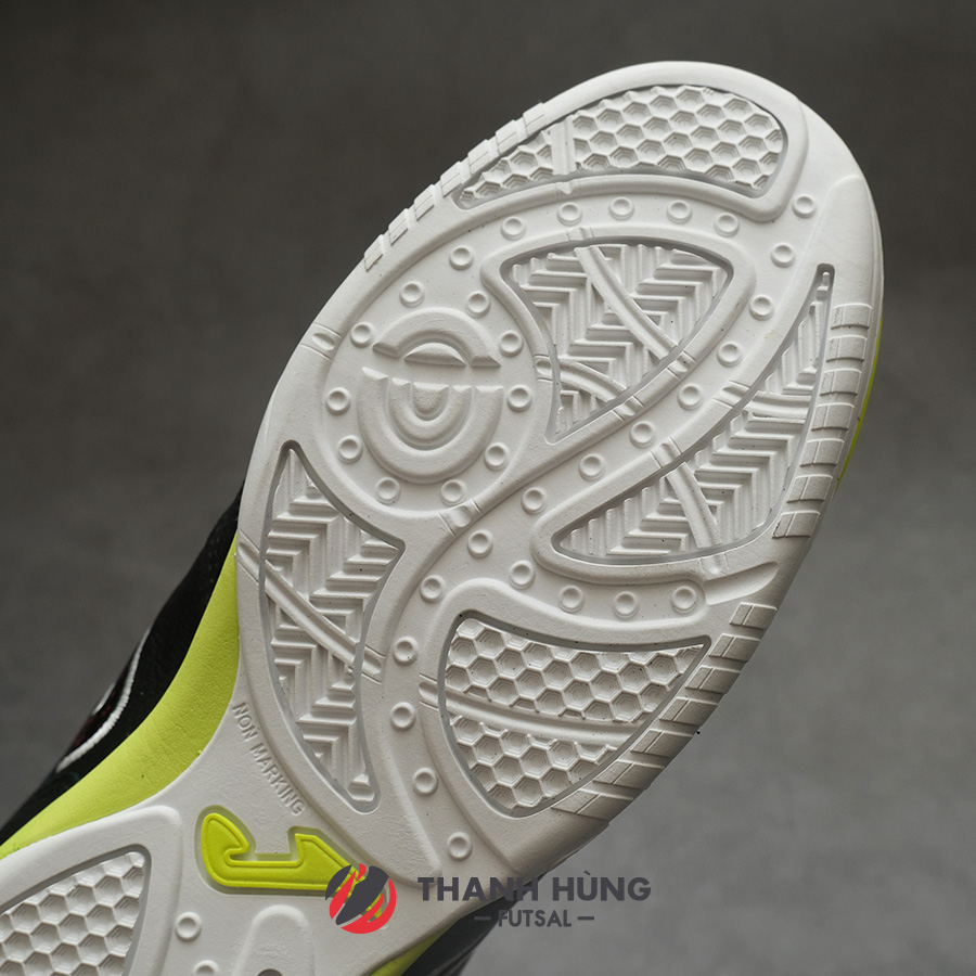 JOMA TOP FLEX LEATHER IN 2401 - ĐEN/XANH NEON