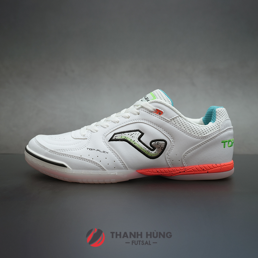 GIÀY ĐÁ BÓNG FUTSAL JOMA TOP FLEX IN 2532 - TRẮNG/CAM – Thanh Hùng