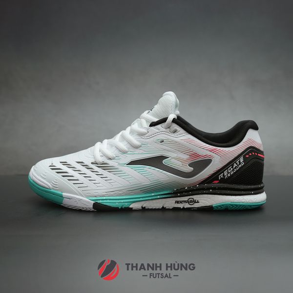 GIÀY ĐÁ BÓNG SÂN FUTSAL JOMA REGATE REBOUND 2502 - TRẮNG/ĐEN