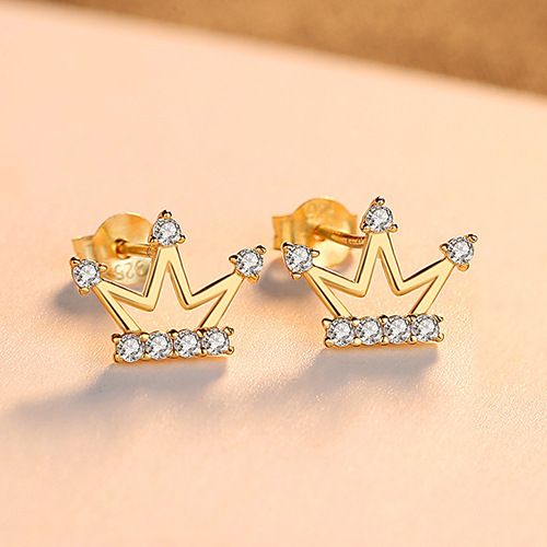 Bông Tai Bạc Dungo Crown Earrings DU16D08