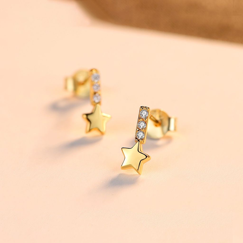 Bông Tai Bạc Dungo Star Earrings DU16C02