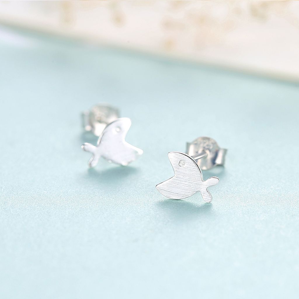 Bông Tai Bạc Dungo Fish Earrings DU16C11