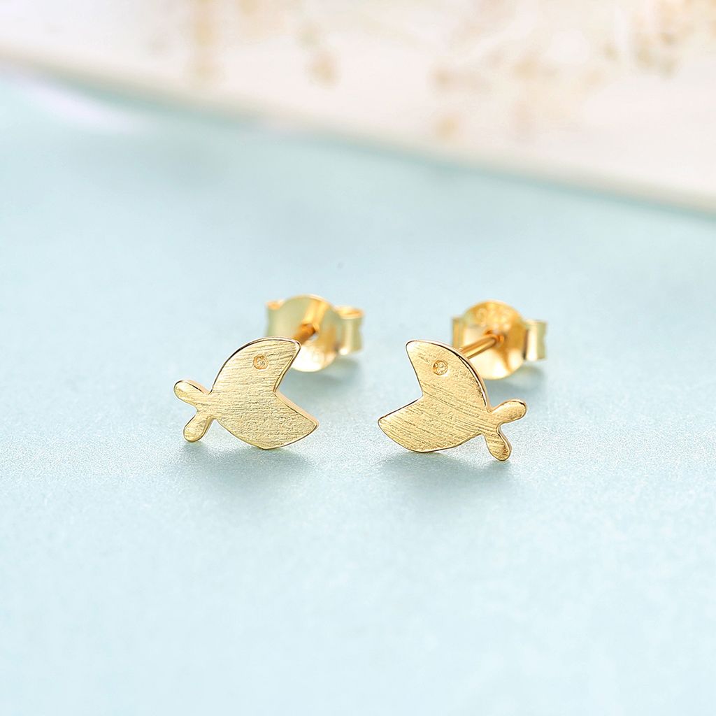 Bông Tai Bạc Dungo Fish Earrings DU16C11