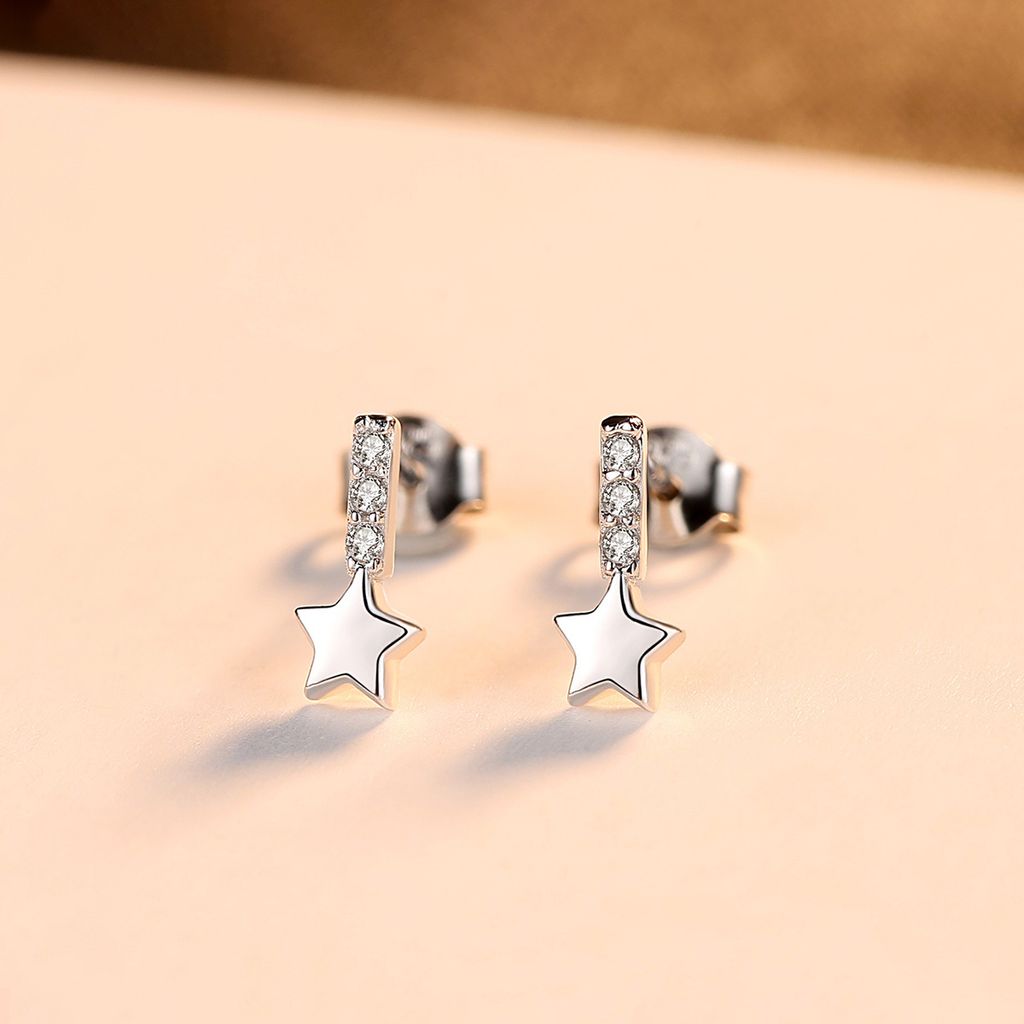 Bông Tai Bạc Dungo Star Earrings DU16C02