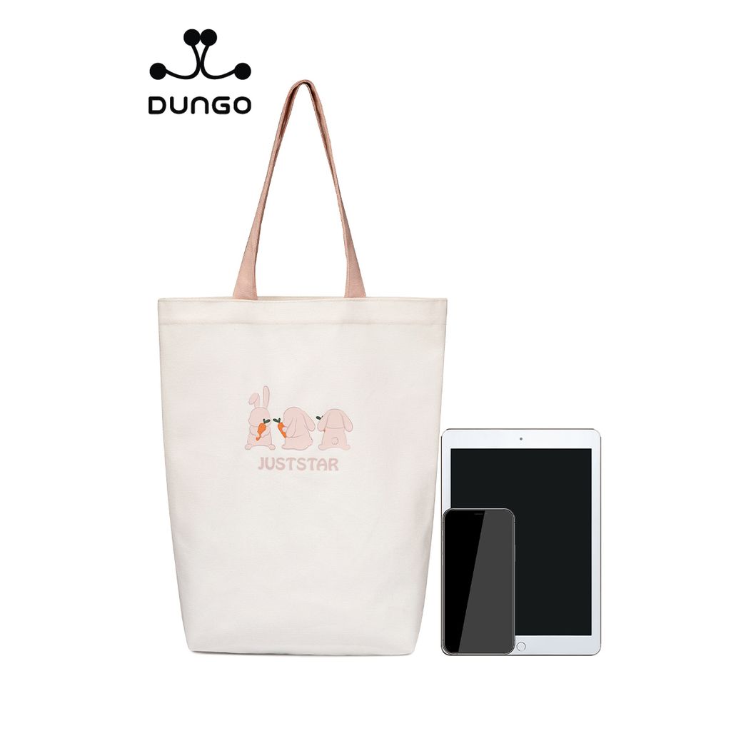 Túi Tote Canvas Thỏ Hồng JUST STAR JU110396-04