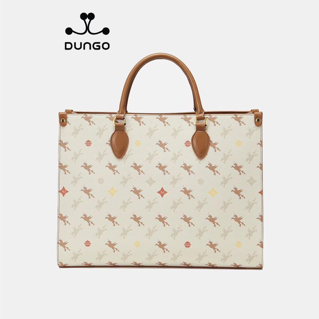 Túi Tote NUCELLE Monogram Charm Gấu Nâu NU1172020-24