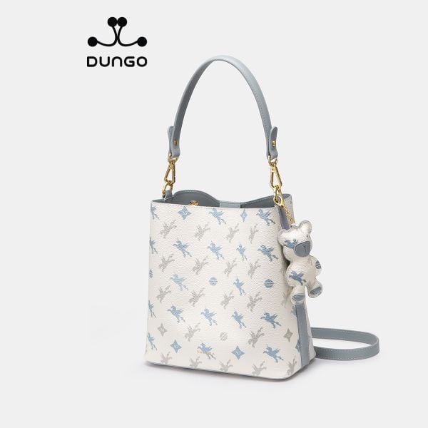  Túi Xách Bucket Nucelle Monogram Ngựa Một Sừng Kèm Charm Gấu Xanh NU1172073-16 