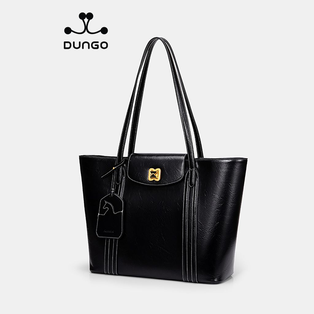 Túi Tote Da A4 13 inch Charm Ngựa NU1172172-01 Đen