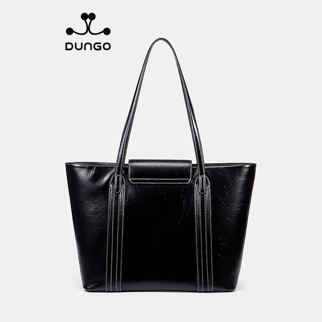 Túi Tote Da A4 13 inch Charm Ngựa NU1172172-01 Đen