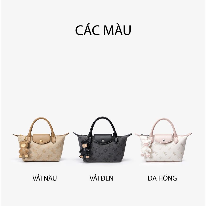 Túi Xách Unicorn Charm Gấu NUCELLE NU1172225-01 Đen