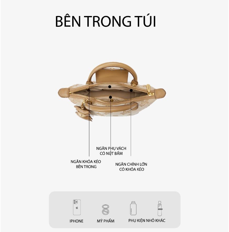 Túi Xách Unicorn Charm Gấu NUCELLE NU1172225-01 Đen