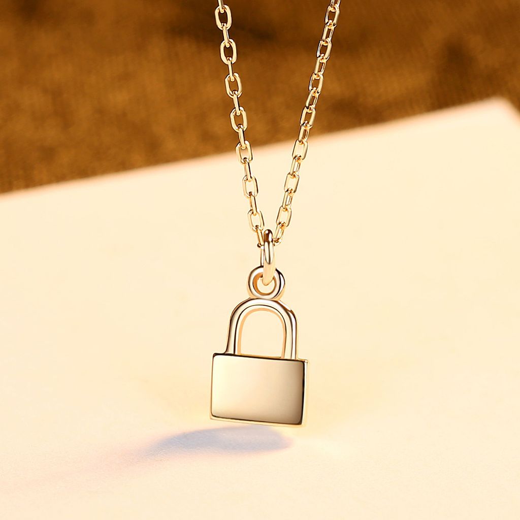 Dây Chuyền Bạc Dungo Lock Necklace 18K DU14D05