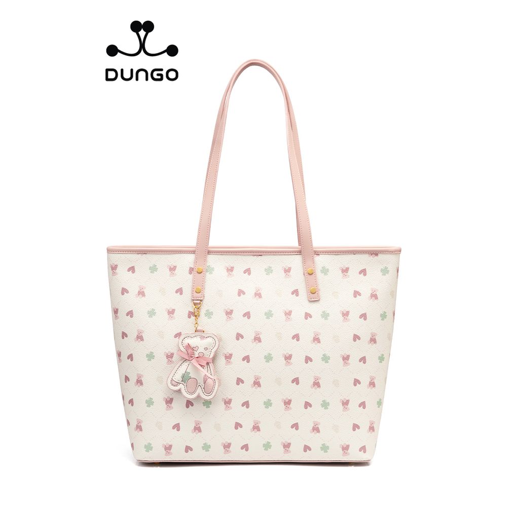 Túi Tote JUST STAR Charm Gấu Hồng JU172887-04