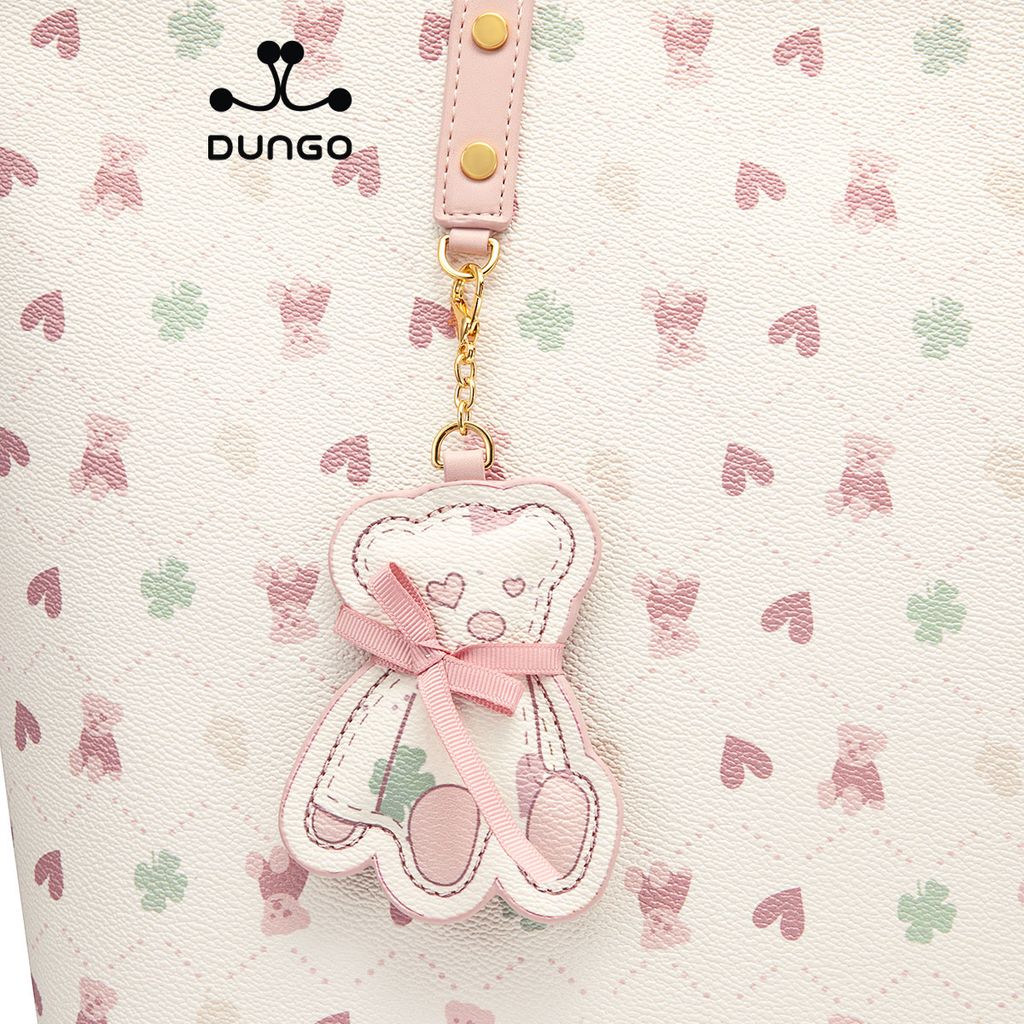 Túi Tote JUST STAR Charm Gấu Hồng JU172887-04