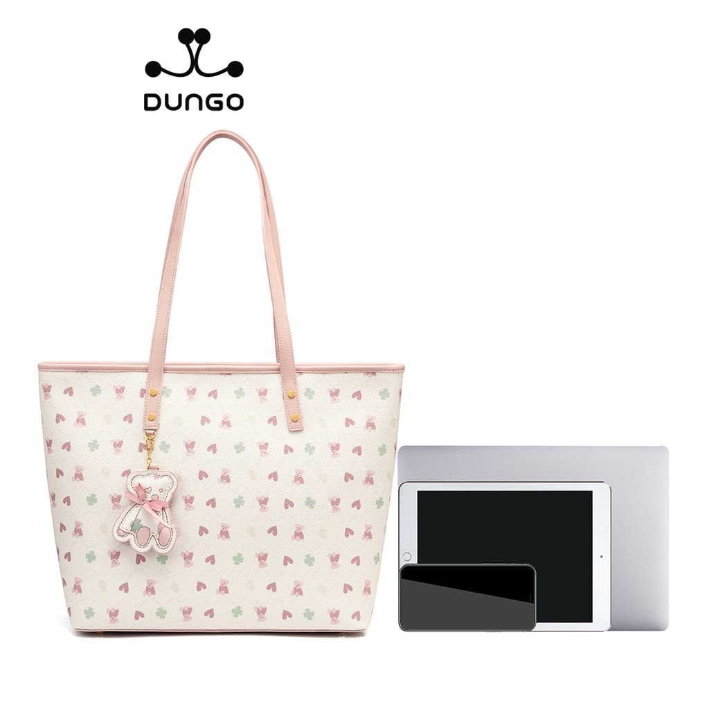 Túi Tote JUST STAR Charm Gấu Hồng JU172887-04