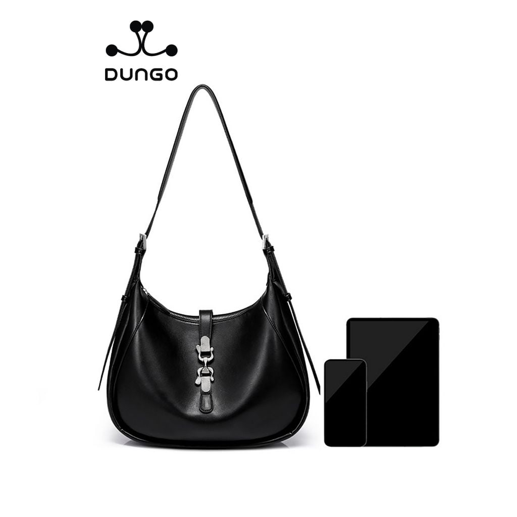 Túi Xách Kẹp Nách Khóa Cài JU173048-01 Đen