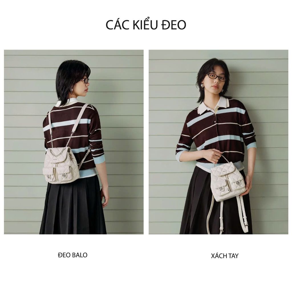Balo Da Chần Mềm JU173108-48 Trắng