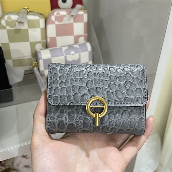  Ví Thẻ Da Vân Xám JU0079-11 