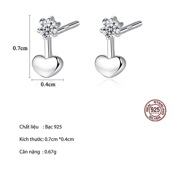 Bông Tai Bạc Dungo Dana Earrings DU16H04