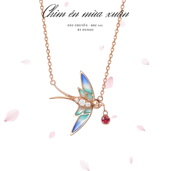  Dây Chuyền Bạc Dungo Thiết Kế Chim Én 