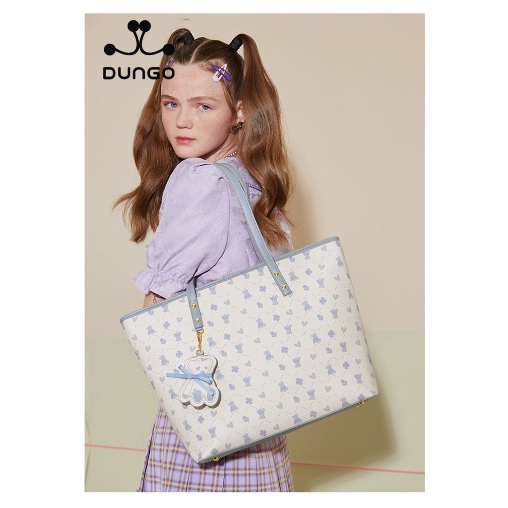 Túi Tote JUST STAR Charm Gấu JU172887-16 Xanh