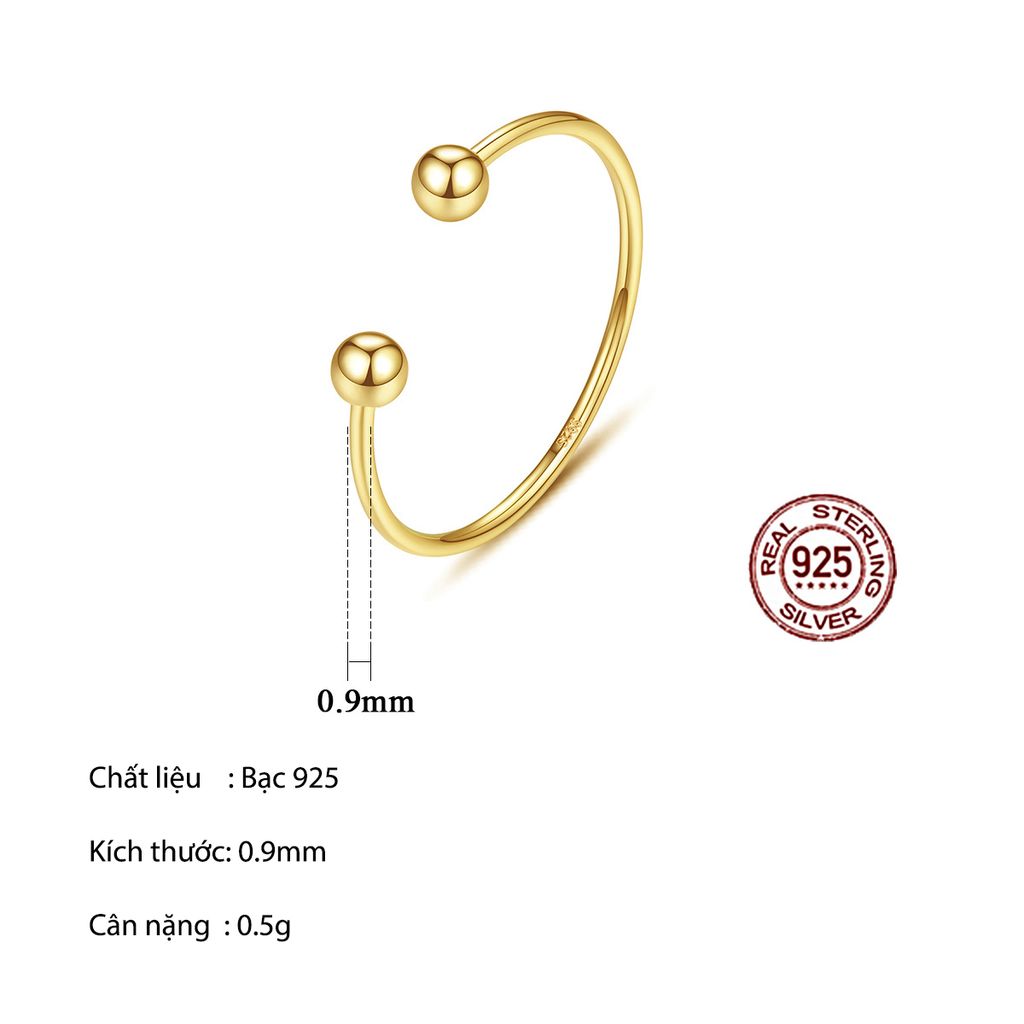 Nhẫn Bạc Dungo Lia Ring 14K DU13H12