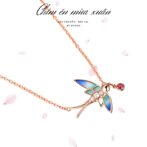  Dây Chuyền Bạc Dungo Thiết Kế Chim Én 