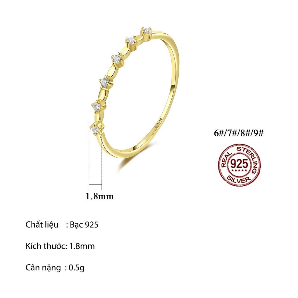 Nhẫn Bạc Dungo Elis Ring 14K DU11A03