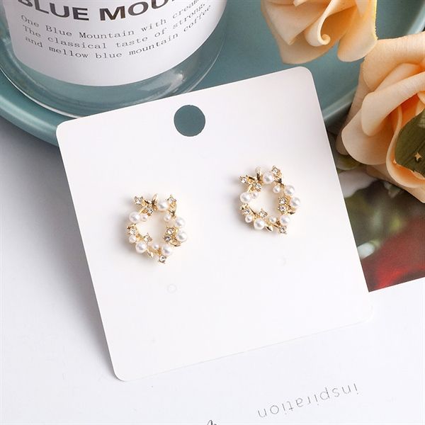 Bông Tai Kim Tuyến Ngọc Trai Hàn Quốc