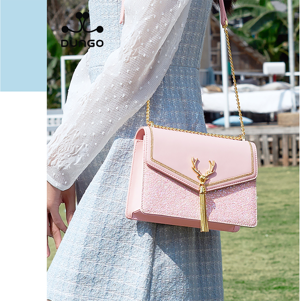  Túi Xách JUST STAR Sequin Hồng Tuần Lộc JU172555-04 