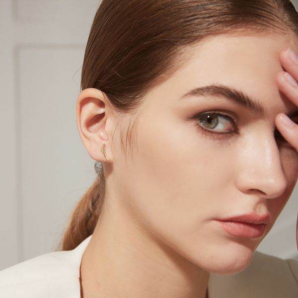  Bông Tai Bạc Dungo Tre Earrings 14K- DU11F04 