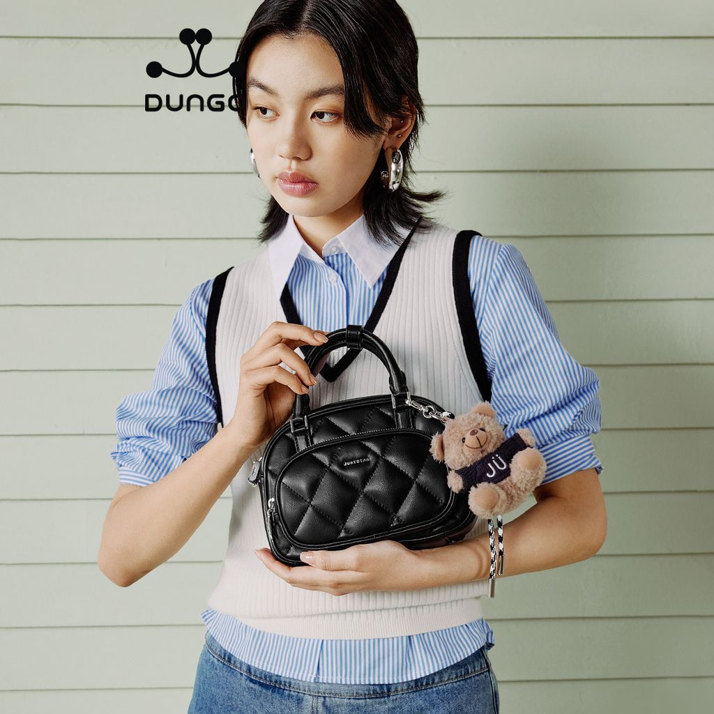Túi Và Balo 2in1 Chần Trám Mềm JU173111-01 Đen