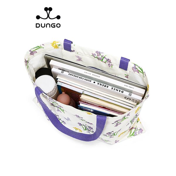  Túi Xách Vải Canvas In Hoa Tím NUCELLE NU110613-99 