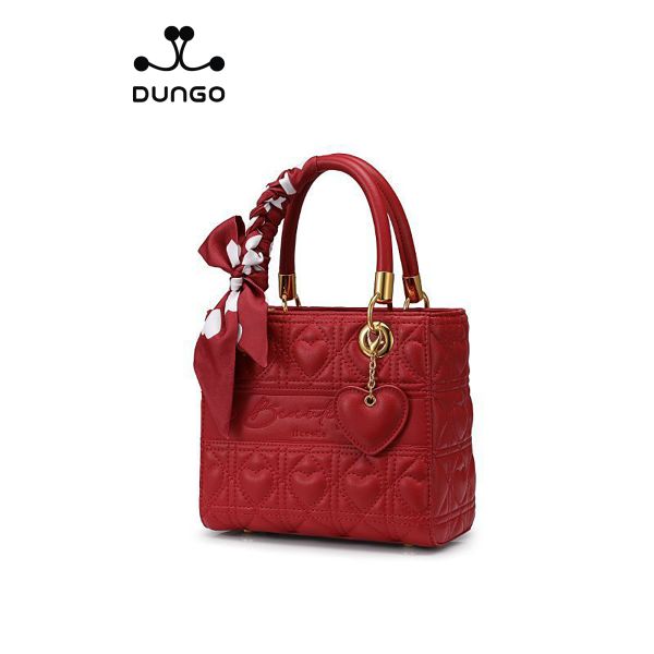  Túi Xách Quai Khăn Lụa Tim Đỏ NU1172003-02S 