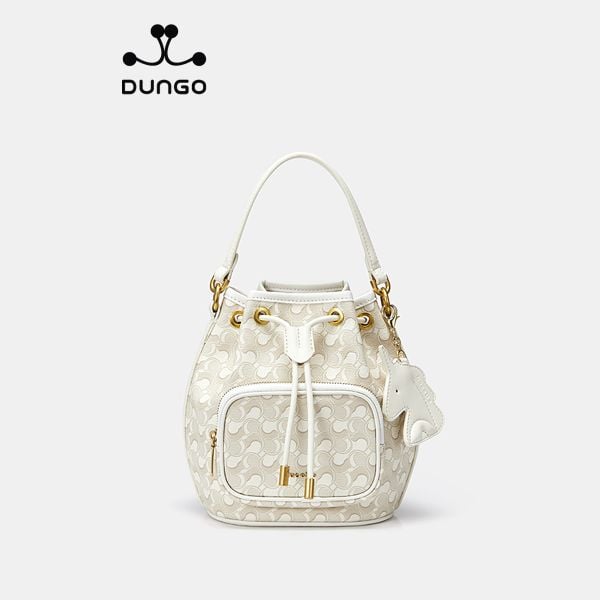  Túi Bucket Charm Ngựa NU1172242-48 Trắng Kem 