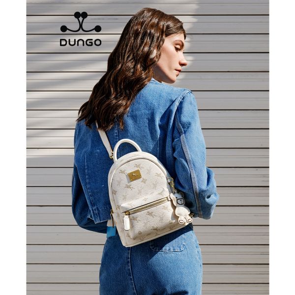  Balo Nhỏ Da Unicorn Charm Gấu NU1172104-15S Trắng 