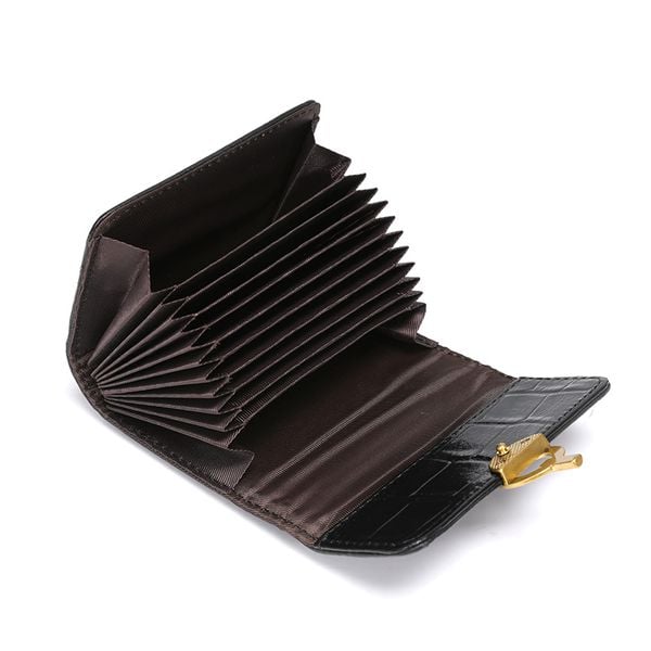  Ví Thẻ Da Vân Đỏ JU0079-02 