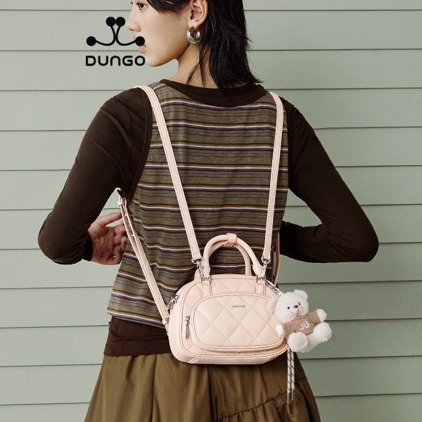  Túi Và Balo 2in1 Chần Trám Mềm JU173111-04 Hồng 